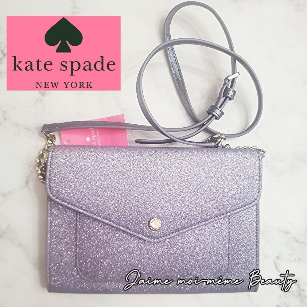 Kate Spade Lilac Purple Frost Glitter Crossbody bag